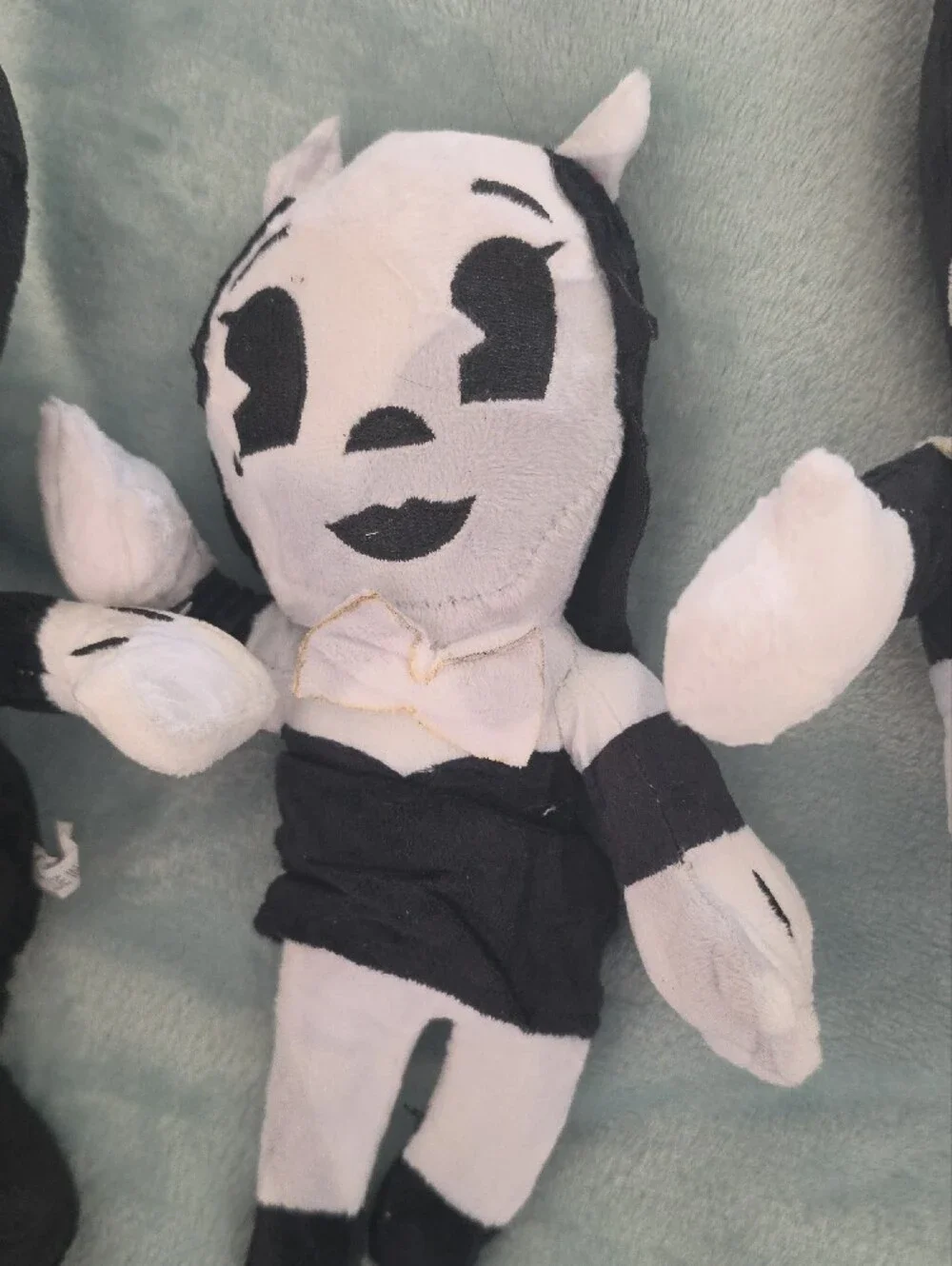 Black and White Plush Cartoon Character Toy - Kids Plush Set